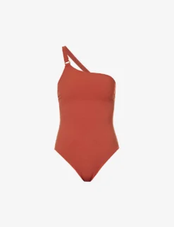 Isla Rib Asymmetric-neck Swimsuit