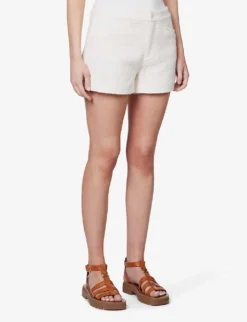 Paige Patrizia Mid-rise Cotton-rayon Blend Shorts 7 Paige Patrizia Mid-rise Cotton-rayon Blend Shorts -Reiss Shop R04144133 CREAM ALT02