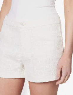 Paige Patrizia Mid-rise Cotton-rayon Blend Shorts 9 Paige Patrizia Mid-rise Cotton-rayon Blend Shorts -Reiss Shop R04144133 CREAM ALT04