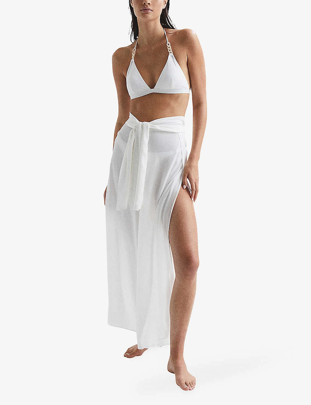 Reiss Gemma Split-sides Wide-leg High-rise Woven Trousers 2 Reiss Gemma Split-sides Wide-leg High-rise Woven Trousers - Image 2