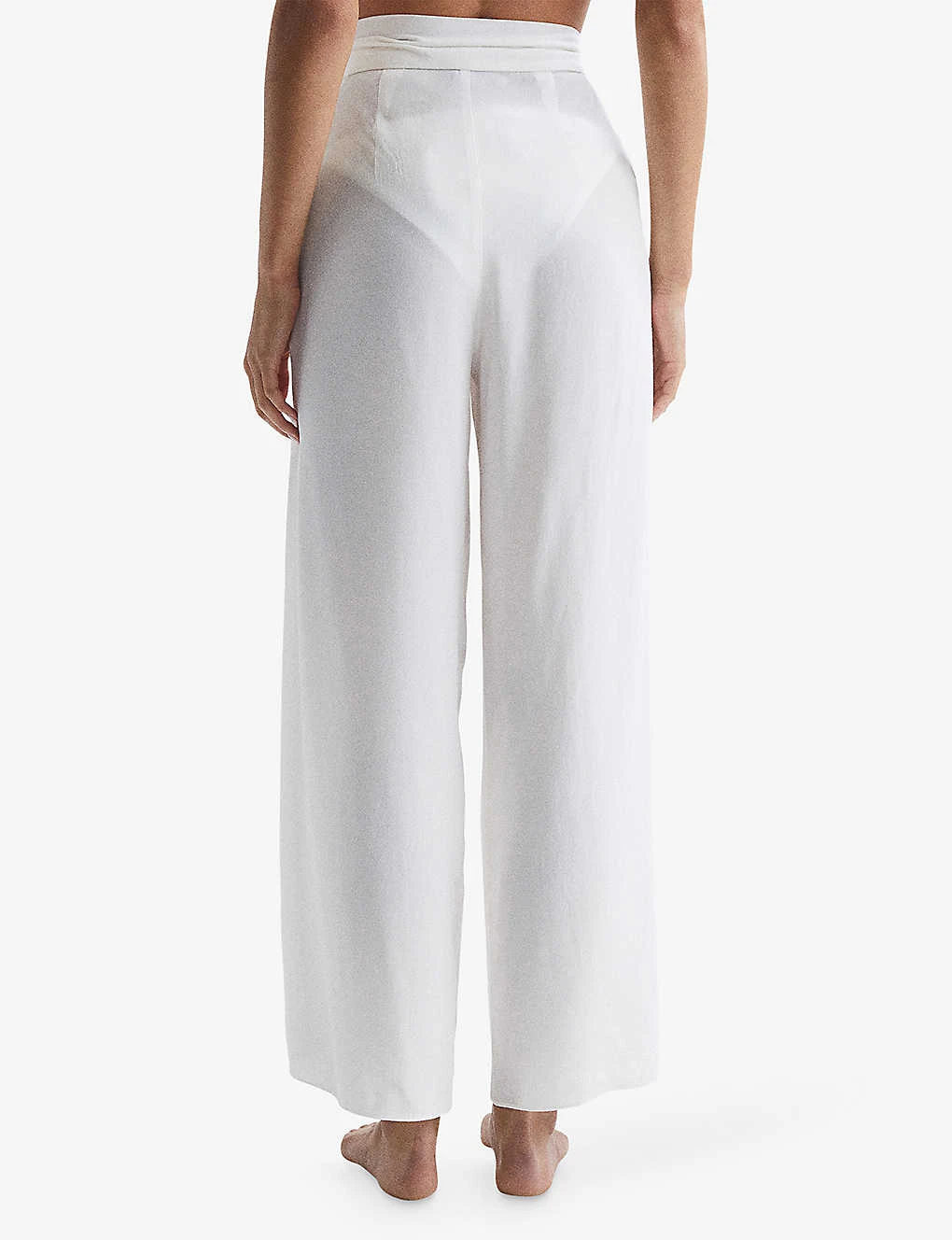 Reiss Gemma Split-sides Wide-leg High-rise Woven Trousers 4 Reiss Gemma Split-sides Wide-leg High-rise Woven Trousers - Image 4