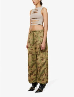 Jaded London Parachute Oversized Wide-leg Low-rise Cotton Trousers -Reiss Shop R04145885 DUCKCAMO ALT02