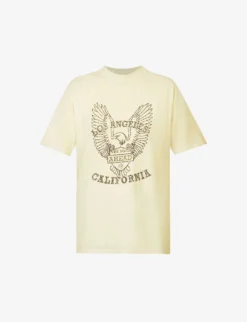 ANINE BING Eagle Graphic-print Organic-cotton T-shirt