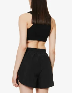 Varley Harmon Branded Shell Shorts 7 Varley Harmon Branded Shell Shorts -Reiss Shop R04147440 BLACK ALT02