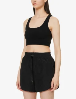 Varley Harmon Branded Shell Shorts 8 Varley Harmon Branded Shell Shorts -Reiss Shop R04147440 BLACK ALT03