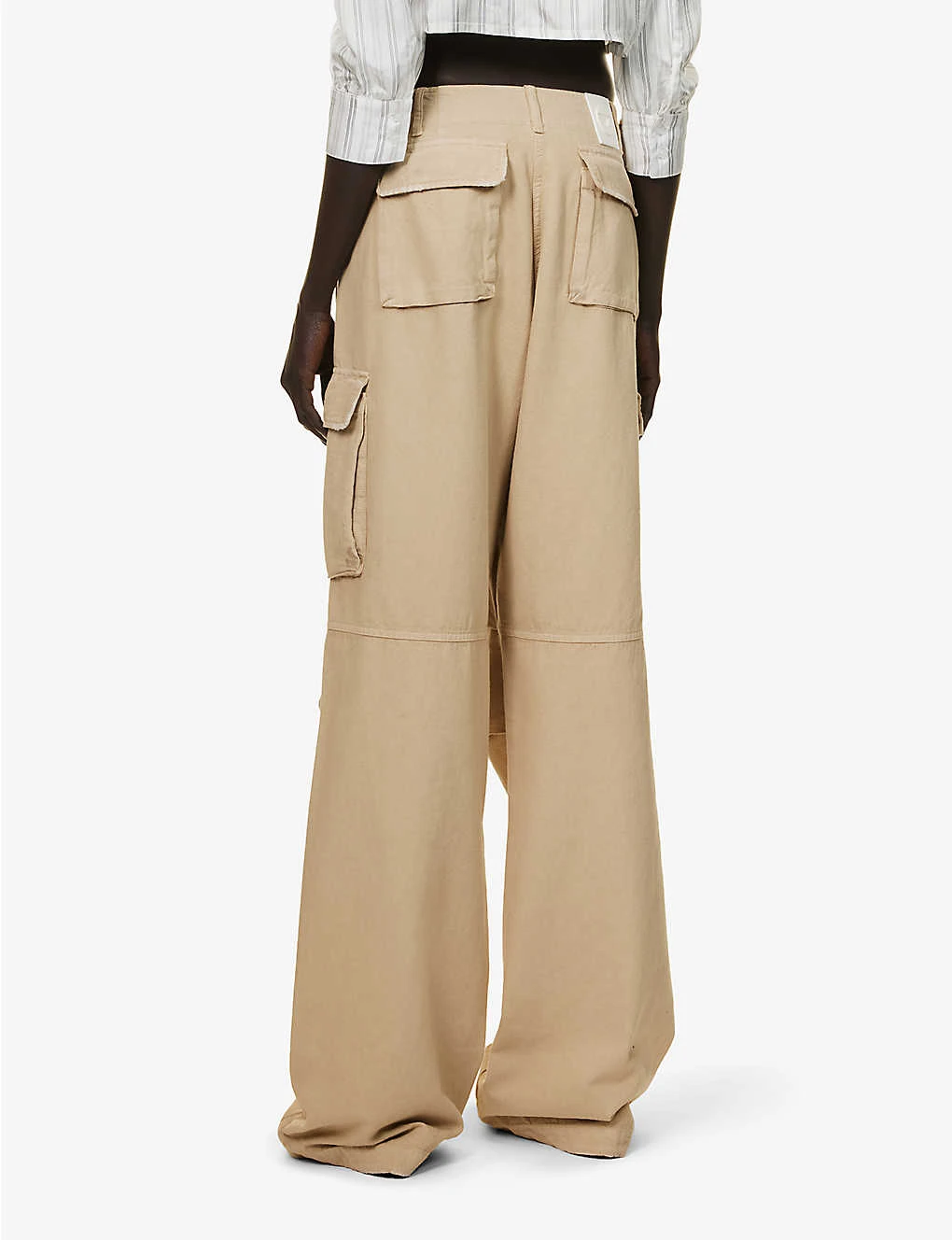 Coperni Wide-leg Mid-rise Cotton Trousers 4 Coperni Wide-leg Mid-rise Cotton Trousers - Image 4