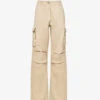 Coperni Wide-leg Mid-rise Cotton Trousers