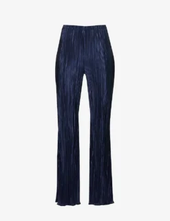 GOOD AMERICAN Always Fits Pleated Wide-leg High-rise Woven Trousers