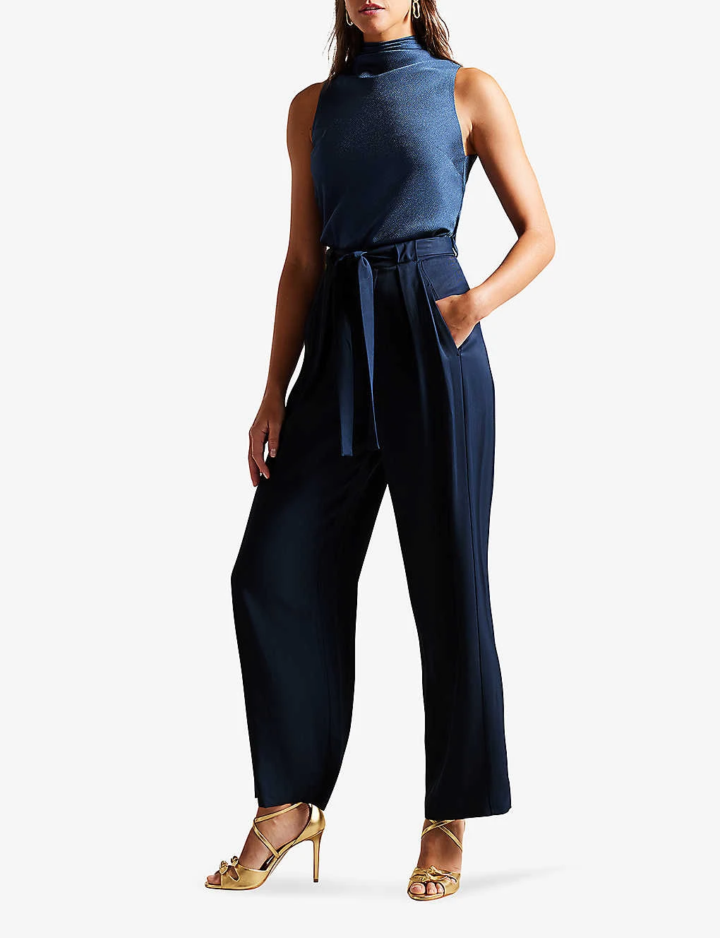 Ted Baker Jemmiah Belted Wide-leg Mid-rise Woven Trousers 2 Ted Baker Jemmiah Belted Wide-leg Mid-rise Woven Trousers - Image 2