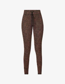 Leo Leopard-print High-rise Stretch-recycled Polyamide Leggings