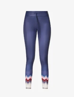 Universe Gradient-print High-rise Stretch Recycled-polyamide Leggings