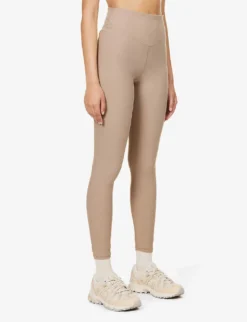 Peached High-rise Stretch-recycled Polyamide Leggings 7 Peached High-rise Stretch-recycled Polyamide Leggings -Reiss Shop R04148920 BROWN ALT02