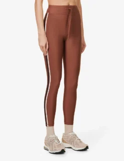 Hustle High-rise Stretch-recycled Polyamide Leggings -Reiss Shop R04148924 BROWN ALT02