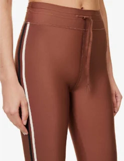 Hustle High-rise Stretch-recycled Polyamide Leggings -Reiss Shop R04148924 BROWN ALT04