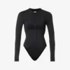 GOOD AMERICAN Compression Long-sleeved Stretch-woven Bodysuit