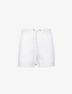 JAMES PERSE Elasticated-waist Striped Cotton-blend Shorts