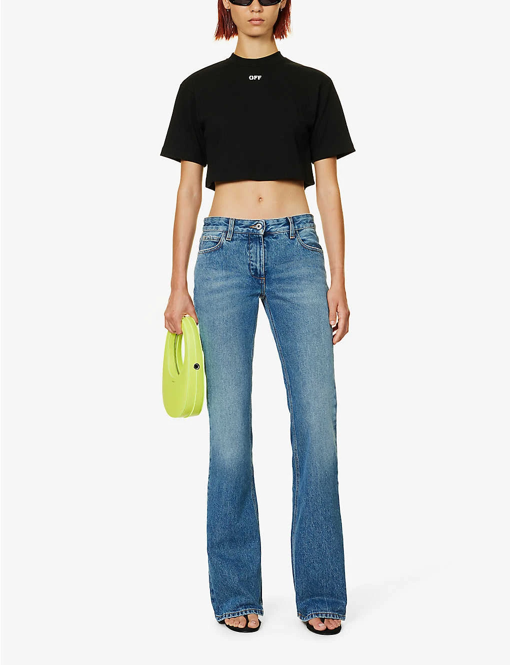 Logo-embroidered Cropped Stretch-cotton T-shirt 2 Logo-embroidered Cropped Stretch-cotton T-shirt - Image 2