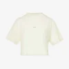 Logo-print Cropped Cotton T-shirt