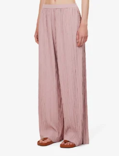 Max Mara Alfonsa Wide-leg Mid-rise Knitted Trousers 7 Max Mara Alfonsa Wide-leg Mid-rise Knitted Trousers -Reiss Shop R04149115 PINK ALT02