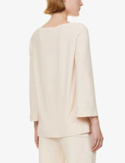 Max Mara Pampas Relaxed-fit Stretch-woven Top 8 Max Mara Pampas Relaxed-fit Stretch-woven Top -Reiss Shop R04149121 IVORY ALT03