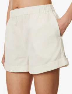Emery Mid-rise Cotton And Linen-blend Shorts -Reiss Shop R04149655 STONE ALT04
