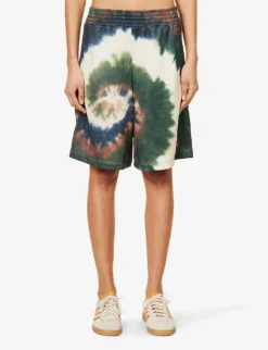 FRAME X Julia Sarr Jamois Tie-dye Relaxed-fit Mesh Shorts -Reiss Shop R04149889 FATIGUEMULTI ALT02