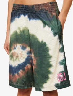FRAME X Julia Sarr Jamois Tie-dye Relaxed-fit Mesh Shorts -Reiss Shop R04149889 FATIGUEMULTI ALT04