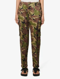 FRAME X Julia Sarr Jamois Camo-print Cotton Trousers -Reiss Shop R04149902 CAMO ALT02