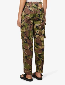 FRAME X Julia Sarr Jamois Camo-print Cotton Trousers -Reiss Shop R04149902 CAMO ALT03
