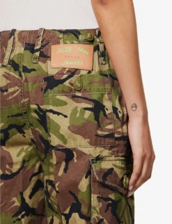 FRAME X Julia Sarr Jamois Camo-print Cotton Trousers -Reiss Shop R04149902 CAMO ALT04