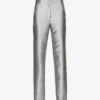 Alberta Ferretti Mikado Pressed-crease Straight-leg Silk-blend Trousers