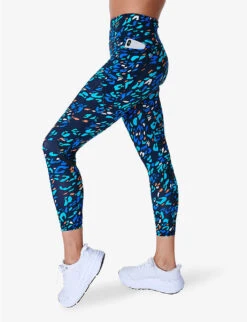 Sweaty Betty Zero Gravity Running Graphic-print 7/8 Stretch-jersey Leggings -Reiss Shop R04150353 BLUEANIMALPRINT ALT02