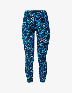 Sweaty Betty Zero Gravity Running Graphic-print 7/8 Stretch-jersey Leggings