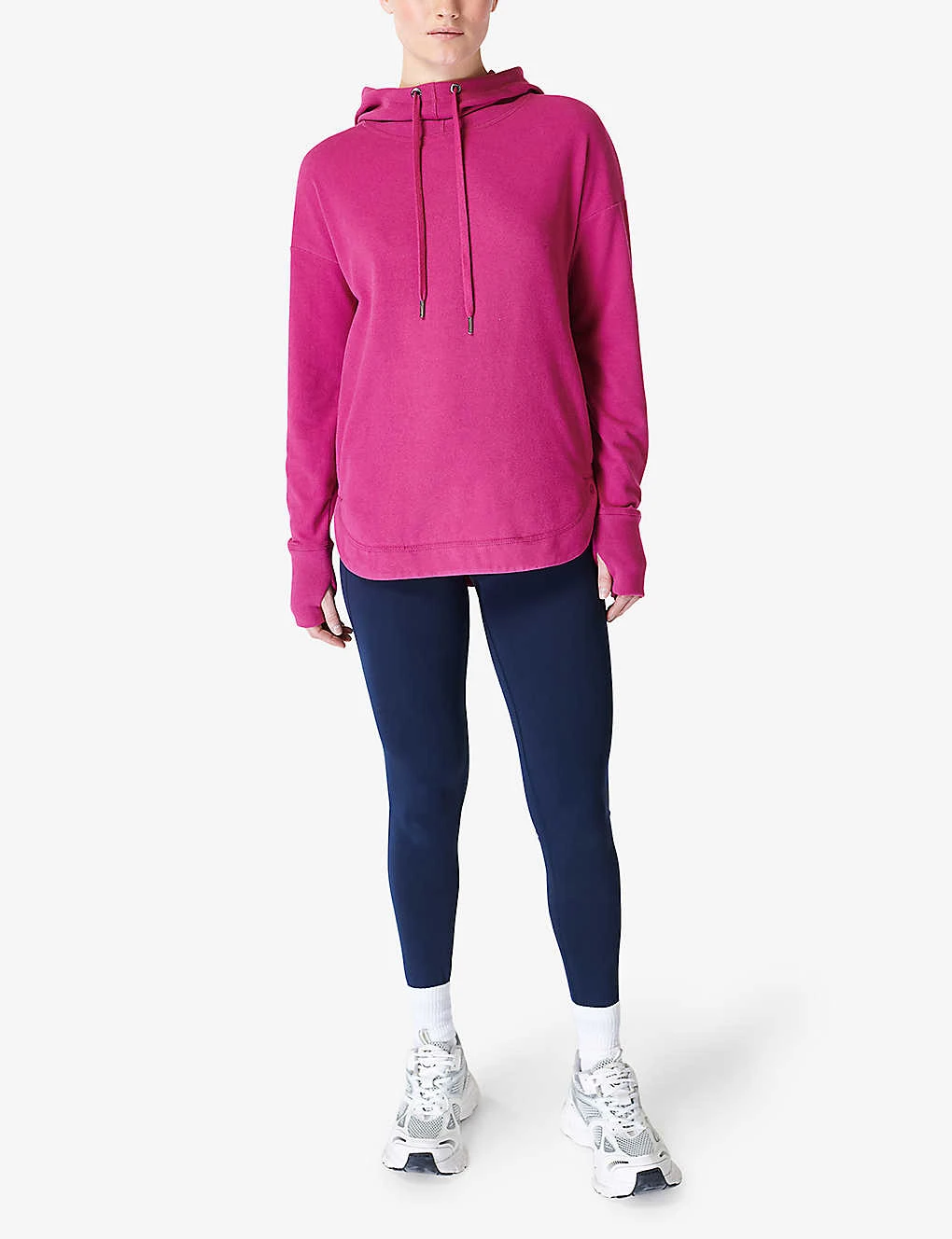 Sweaty Betty Escape Relaxed-fit Stretch Cotton-blend Fleece Hoody 2 Sweaty Betty Escape Relaxed-fit Stretch Cotton-blend Fleece Hoody - Image 2