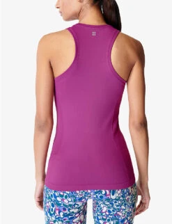 Sweaty Betty Athlete Seamless Workout Stretch-jersey Tank Top -Reiss Shop R04150366 MALBECPURPLE ALT03