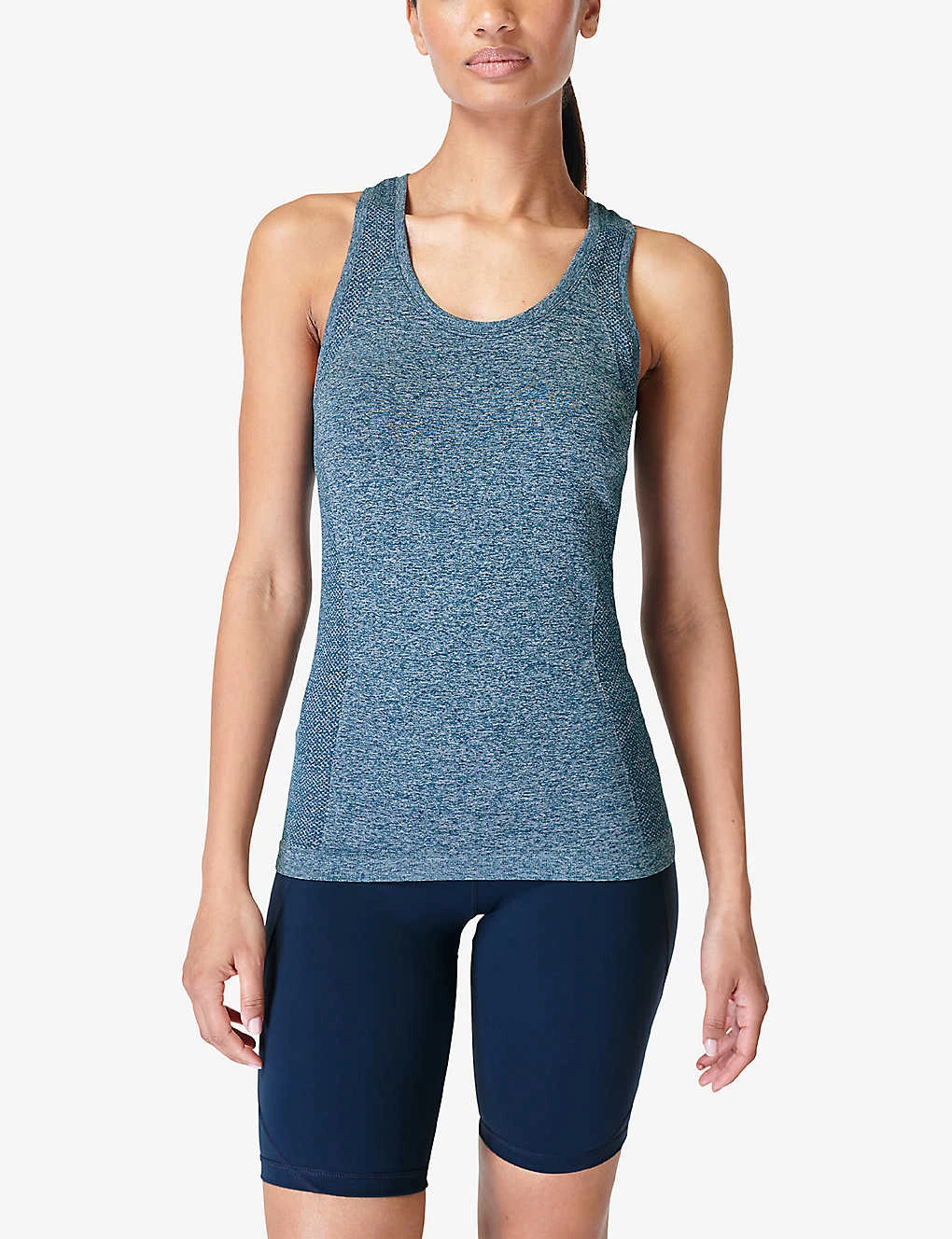 Sweaty Betty Athlete Seamless Workout Marl-pattern Stretch-jersey Tank Top 3 Sweaty Betty Athlete Seamless Workout Marl-pattern Stretch-jersey Tank Top - Image 3