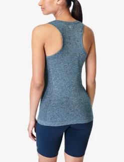 Sweaty Betty Athlete Seamless Workout Marl-pattern Stretch-jersey Tank Top 7 Sweaty Betty Athlete Seamless Workout Marl-pattern Stretch-jersey Tank Top -Reiss Shop R04150373 COLOSSALBLUE ALT03
