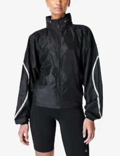 Sweaty Betty Pack Away Recycled-polyester Jacket -Reiss Shop R04150386 BLACK ALT02