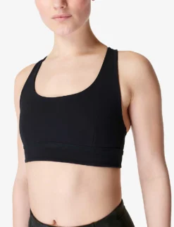 Sweaty Betty Reversible Spray-print Stretch-nylon Sports Bra -Reiss Shop R04150399 BLACKSPRAYDYEPRINT ALT04