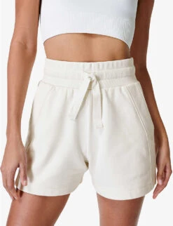 Sweaty Betty Revive Relaxed-fit High-rise Cotton And Recycled Polyester-blend Shorts 7 Sweaty Betty Revive Relaxed-fit High-rise Cotton And Recycled Polyester-blend Shorts -Reiss Shop R04150404 LILYWHITE ALT02