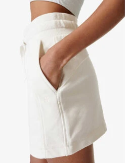 Sweaty Betty Revive Relaxed-fit High-rise Cotton And Recycled Polyester-blend Shorts 9 Sweaty Betty Revive Relaxed-fit High-rise Cotton And Recycled Polyester-blend Shorts -Reiss Shop R04150404 LILYWHITE ALT04