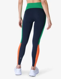 Sweaty Betty Power Workout Colour-block High-rise Stretch-jersey Leggings 9 Sweaty Betty Power Workout Colour-block High-rise Stretch-jersey Leggings -Reiss Shop R04150418 NAVYBLUE ALT04