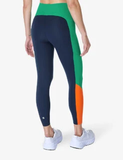 Sweaty Betty Power 7/8 Colour-block High-rise Stretch-jersey Leggings -Reiss Shop R04150419 NAVYBLUE ALT03