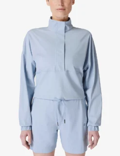 Sweaty Betty Explorer Half Zip-fastened Stretch-nylon Jacket 7 Sweaty Betty Explorer Half Zip-fastened Stretch-nylon Jacket -Reiss Shop R04150499 ALUMINIUMBLUE ALT02