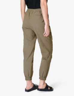 Sweaty Betty Quinn Cargo Elasticated-waist Slim-leg Mid-rise Stretch-woven Trousers -Reiss Shop R04150506 BIRCHGREEN ALT03