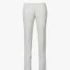 Exposed-seam Slim-leg High-rise Regular-fit Wool Trousers