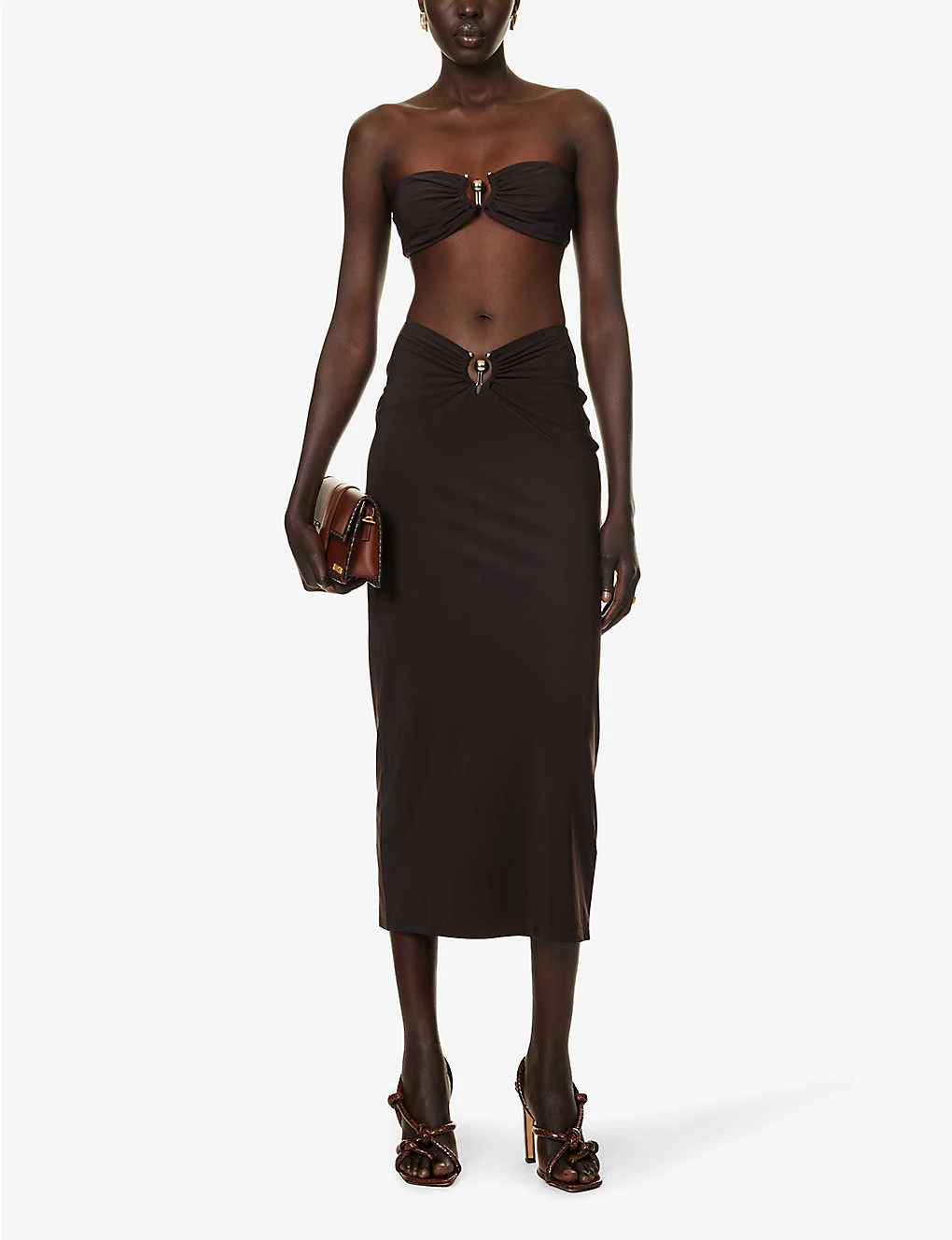 Ruched Cropped Stretch-woven Top 2 Ruched Cropped Stretch-woven Top - Image 2