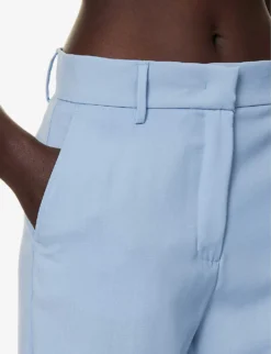 Weekend Max Mara Visivo Wide-leg Mid-rise Wool Trousers -Reiss Shop R04151189 LIGHTBLUE ALT04