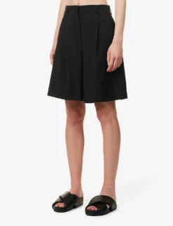 Weekend Max Mara Belbo Pleated Mid-rise Regular-fit Wool Shorts 7 Weekend Max Mara Belbo Pleated Mid-rise Regular-fit Wool Shorts -Reiss Shop R04151218 BLACK ALT02