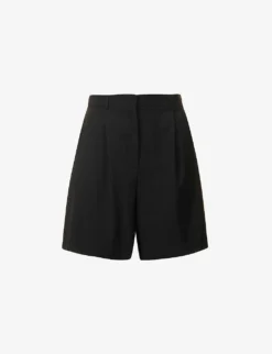 Weekend Max Mara Belbo Pleated Mid-rise Regular-fit Wool Shorts